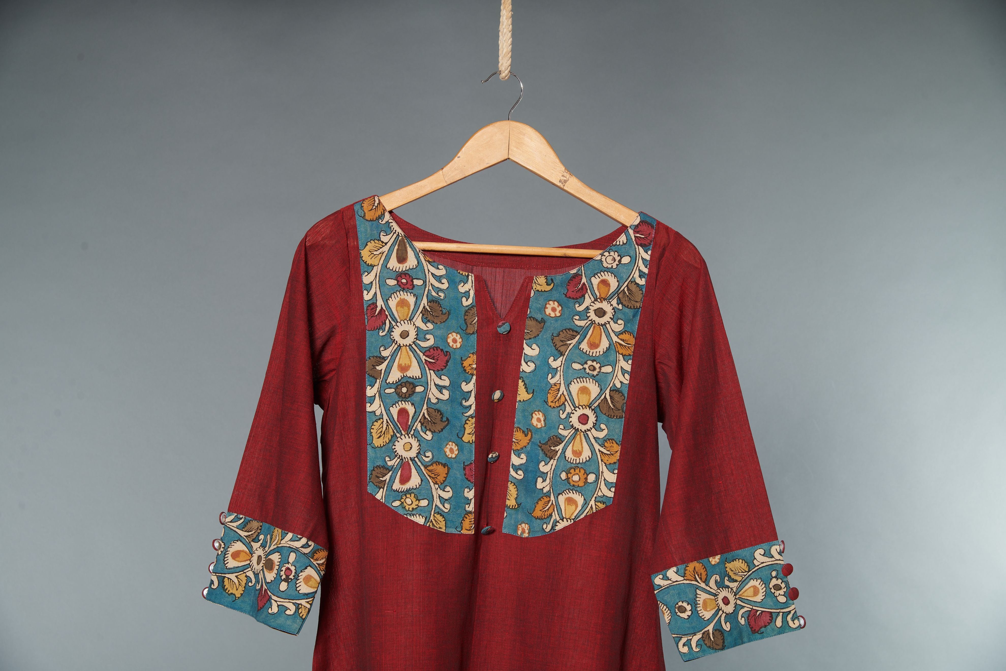 Kalamkari Kurta and Dupatta Set