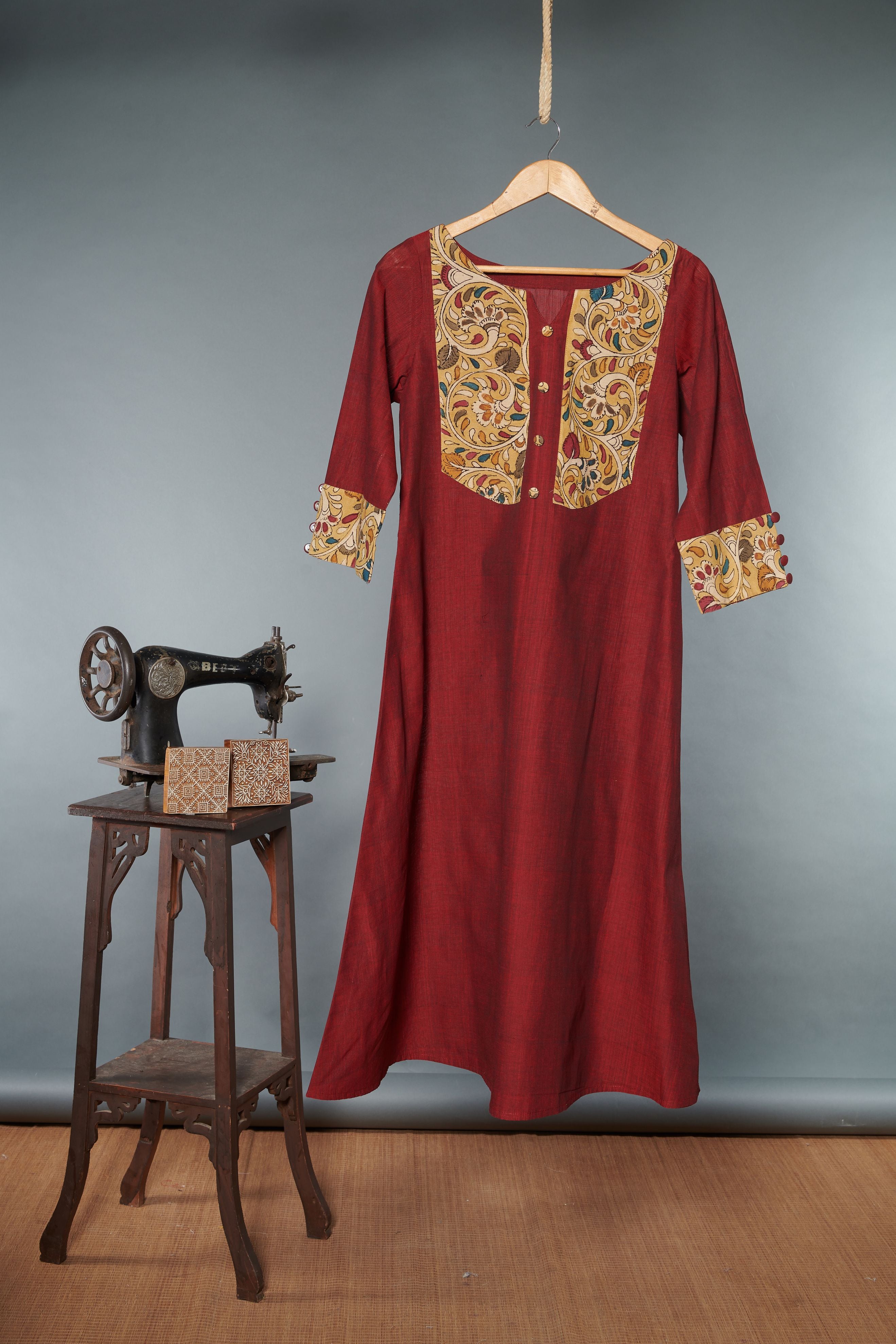 Kalamkari Kurta and Dupatta Set