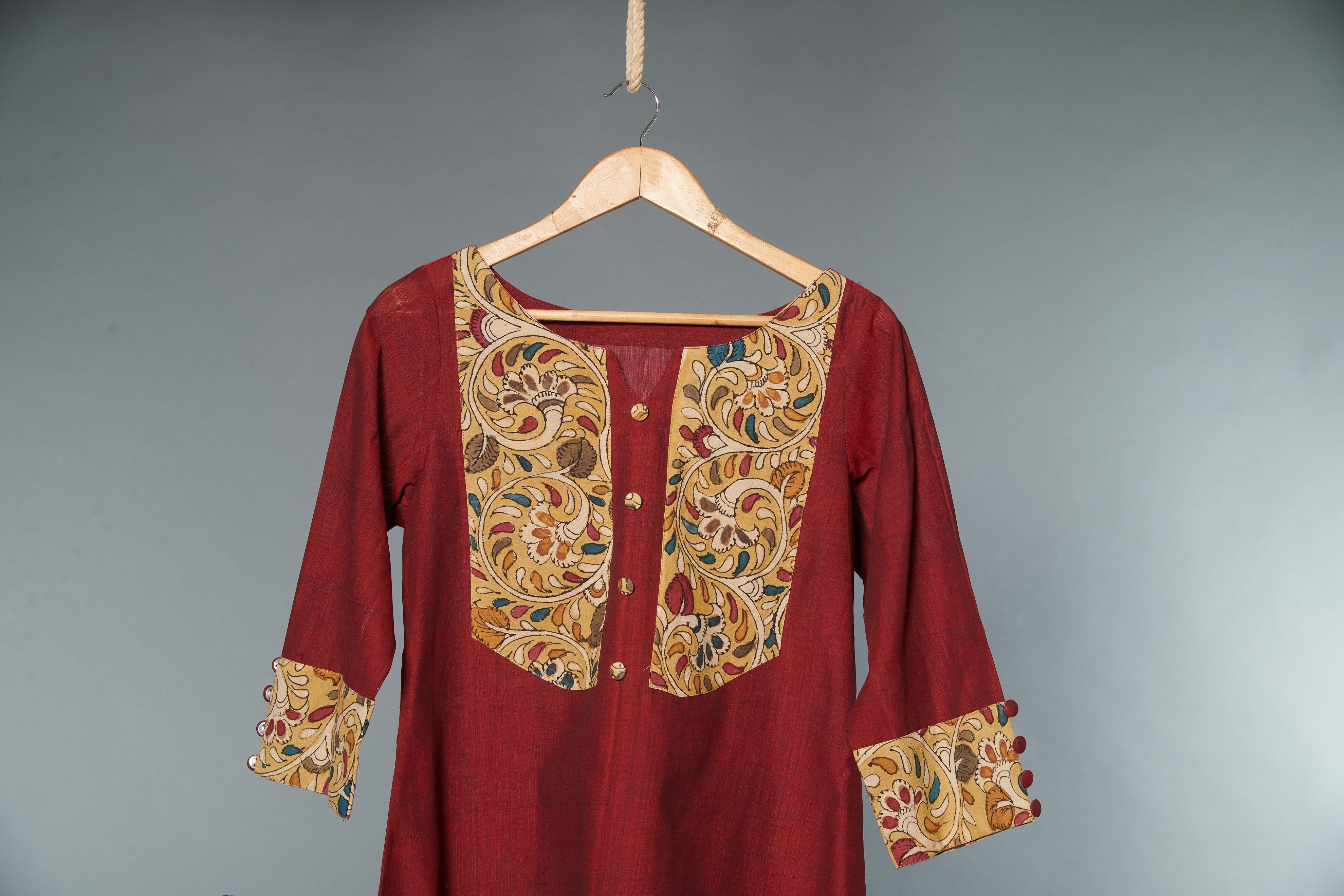 Kalamkari Kurta and Dupatta Set