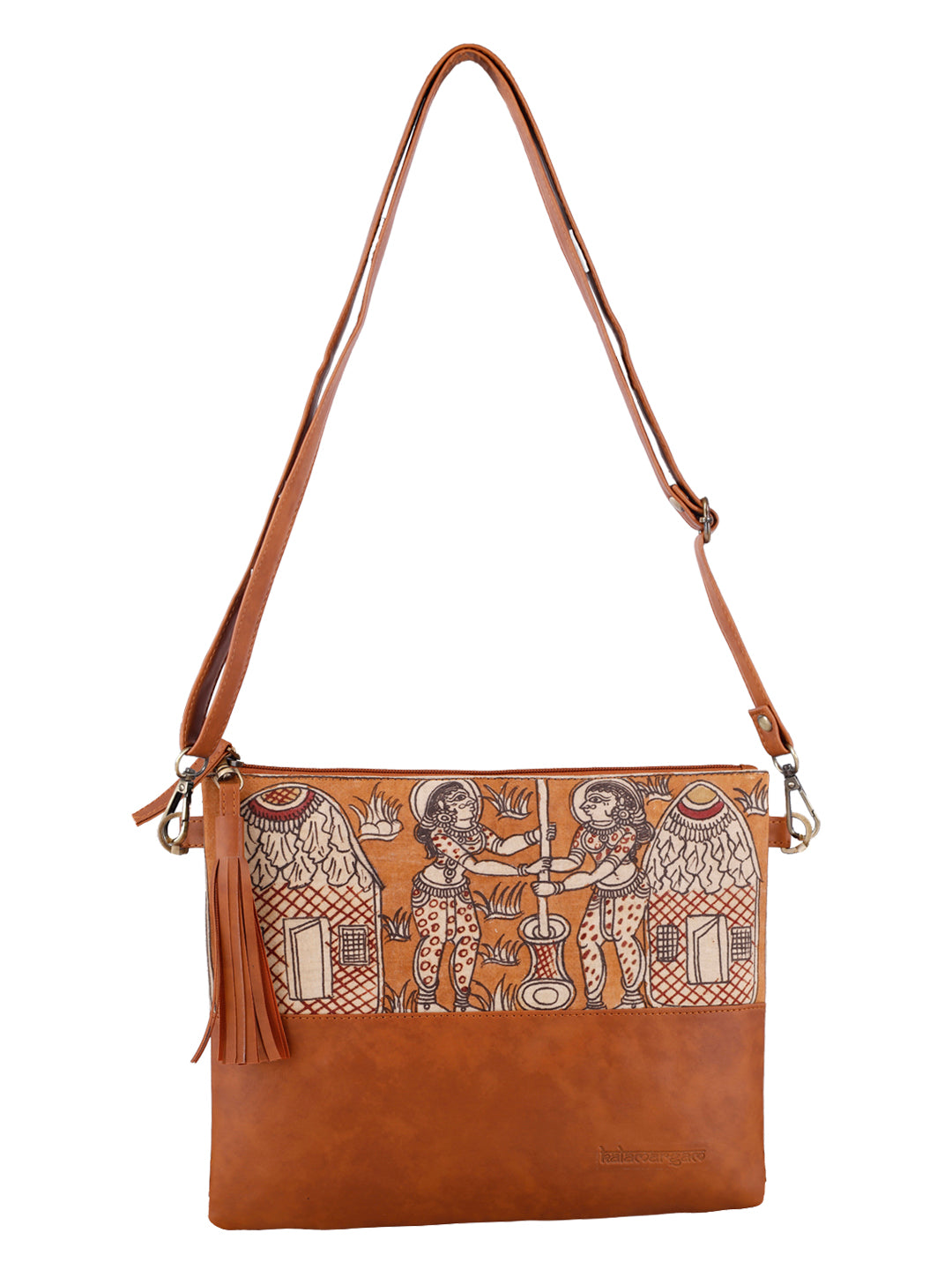 Handpainted Kalamkari Crossbody/Clutch