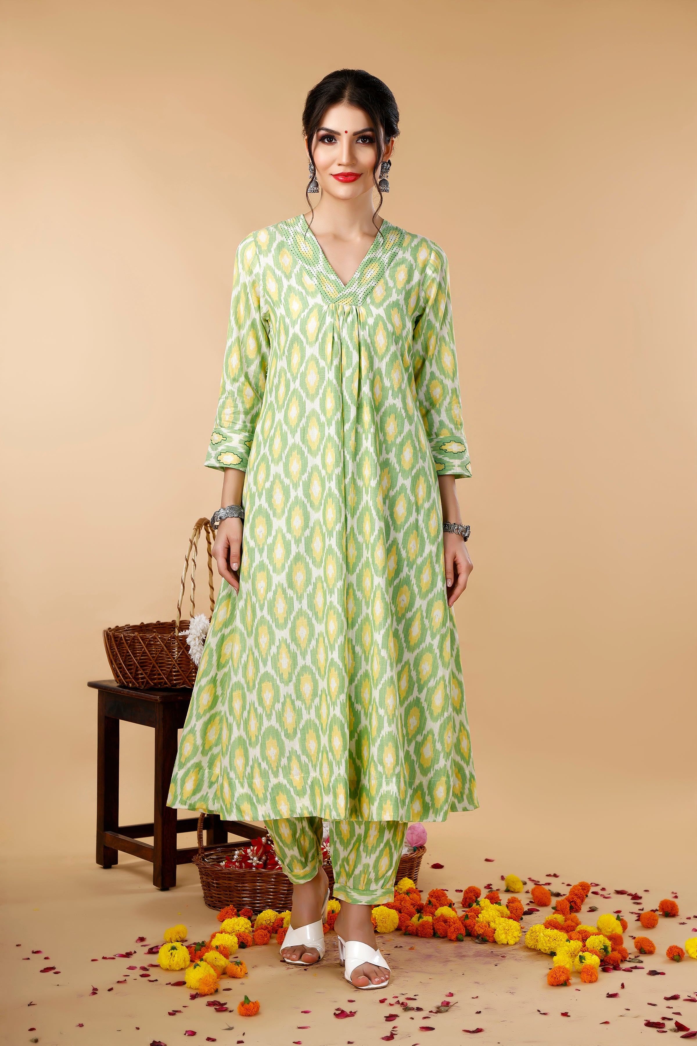 Pastel Ikat Coord Set