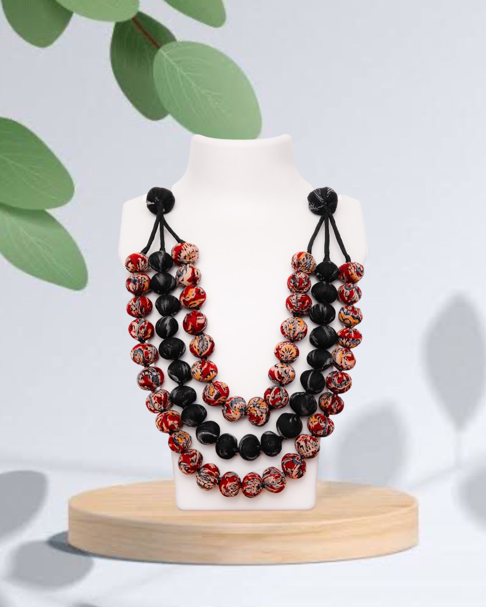 Fabric Beads Necklace