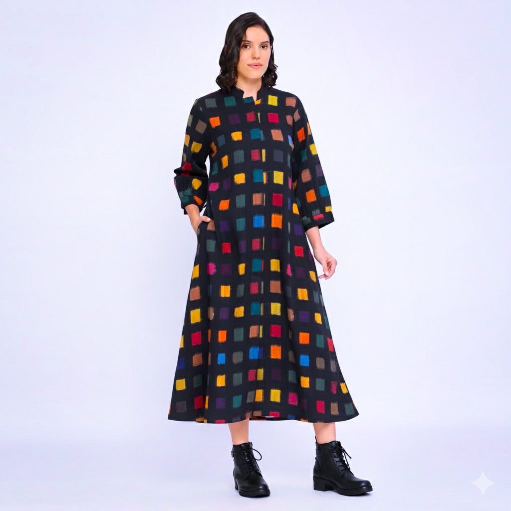 Double Ikat Jacket Dress