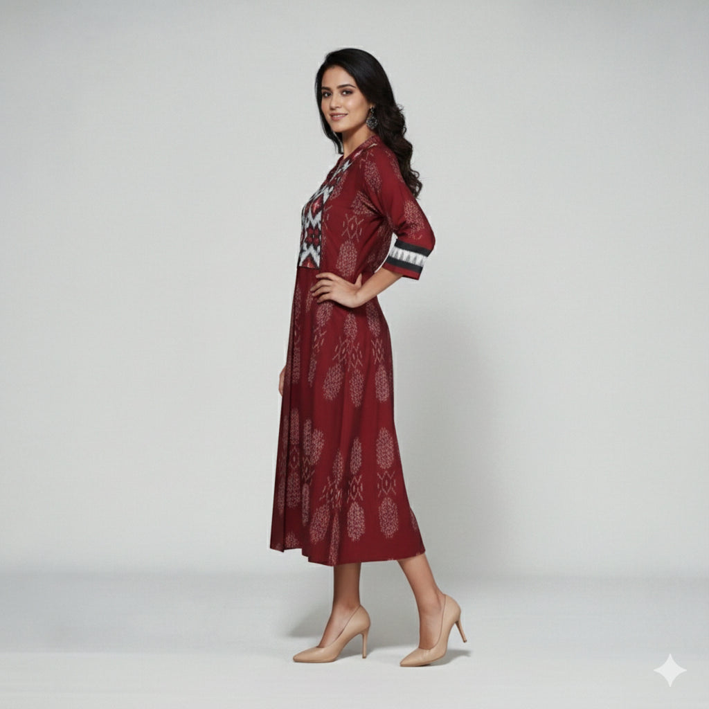 Telia Rumal Ikat Jacket Dress