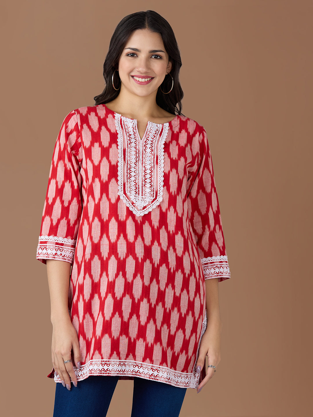 Red Ikat Kurti