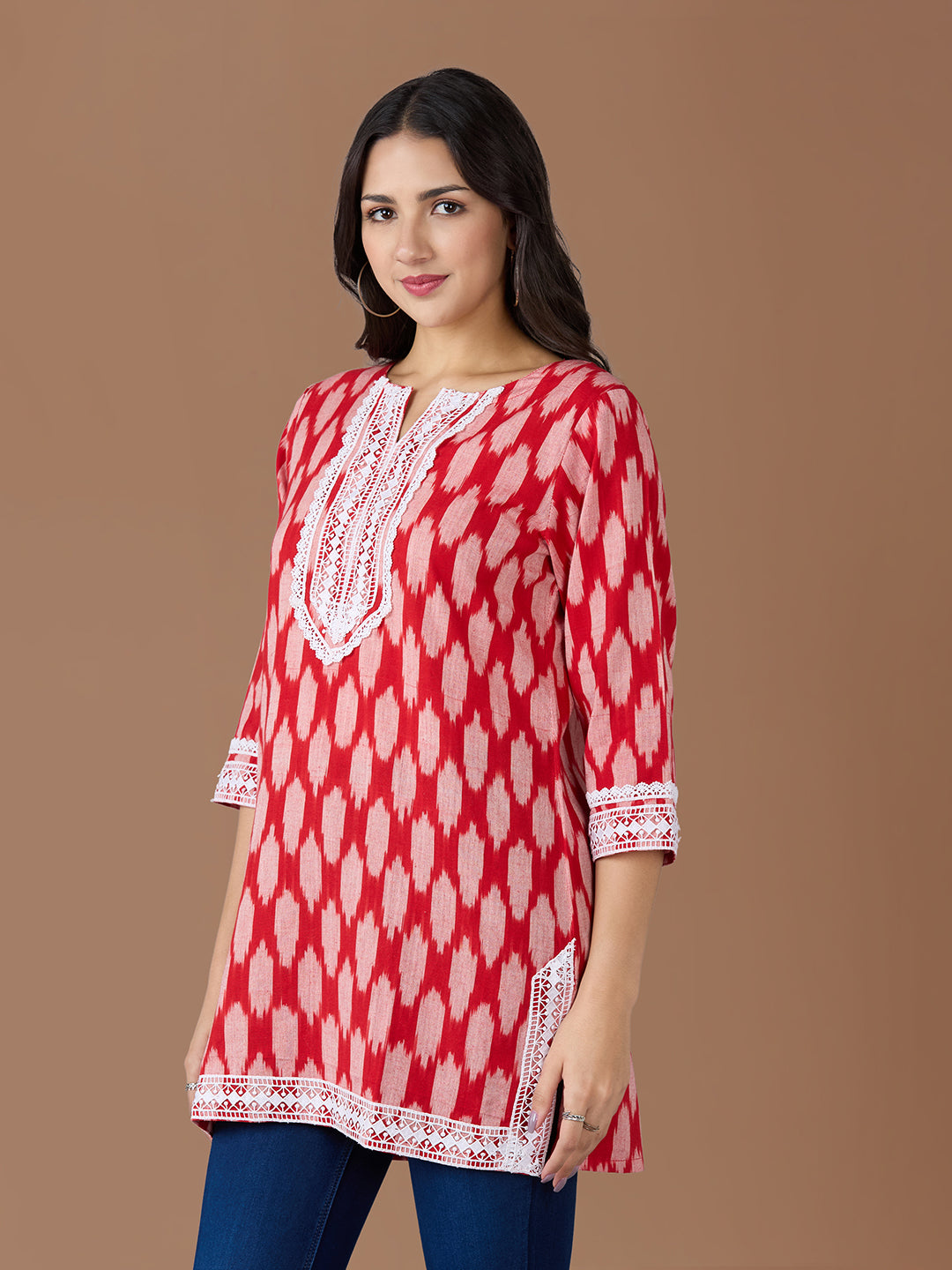 Red Ikat Kurti