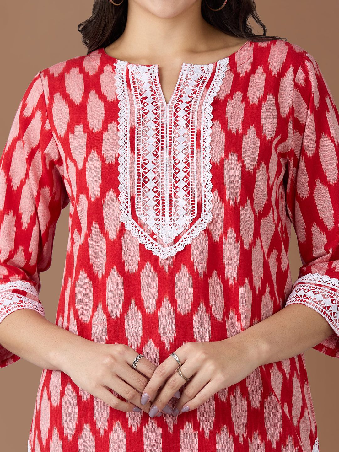 Red Ikat Kurti
