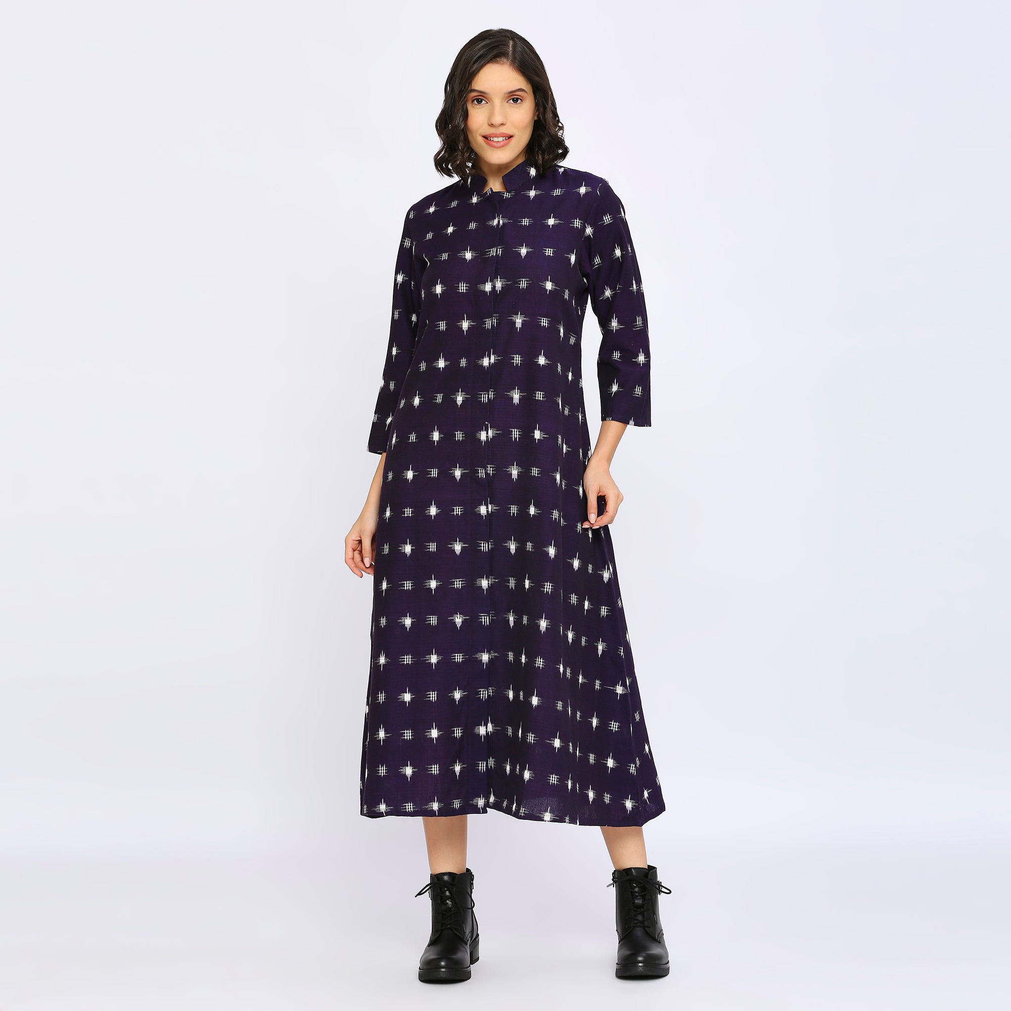 Violet Double Ikat Dress