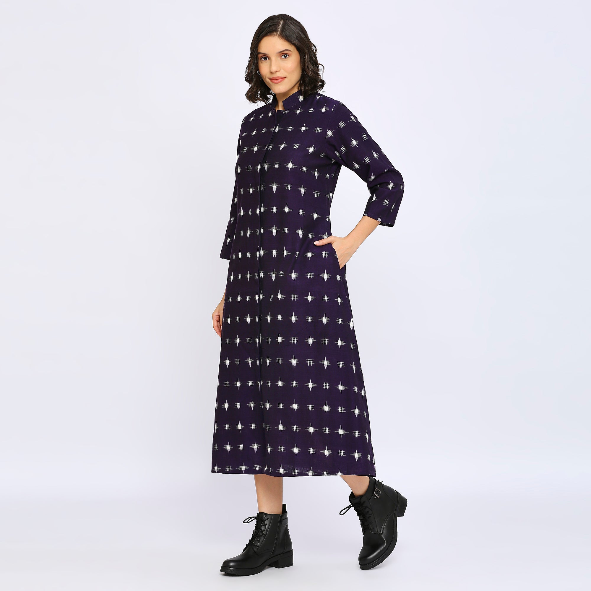 Violet Double Ikat Dress