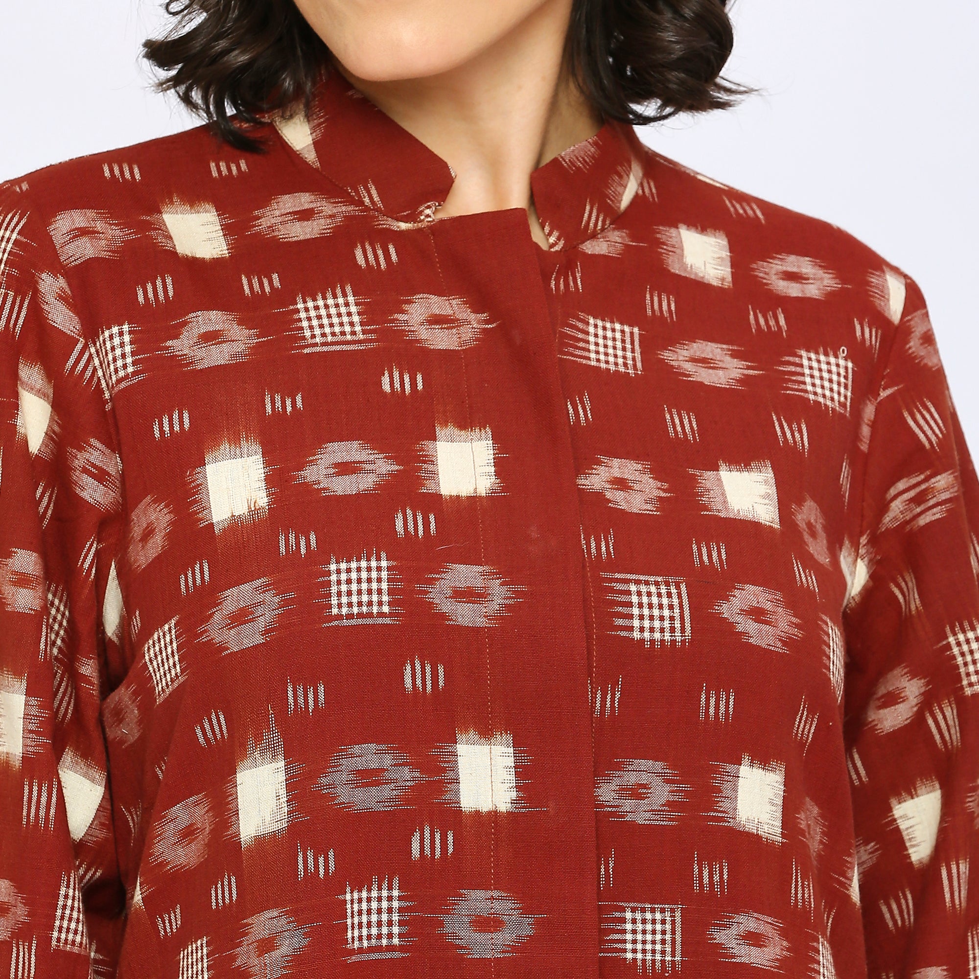 Double Ikat Dress Caramel