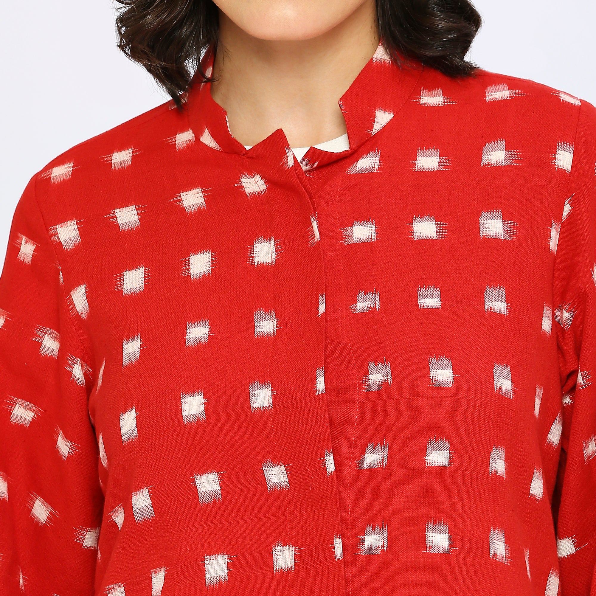 Cherry Ikat Jacket Dress  -  World of Ikkat 