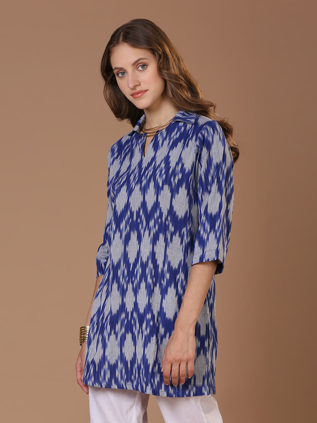 Indigo Ikat Kurta