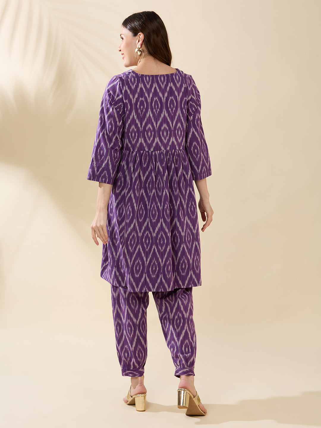Purple Ikat Coord Set