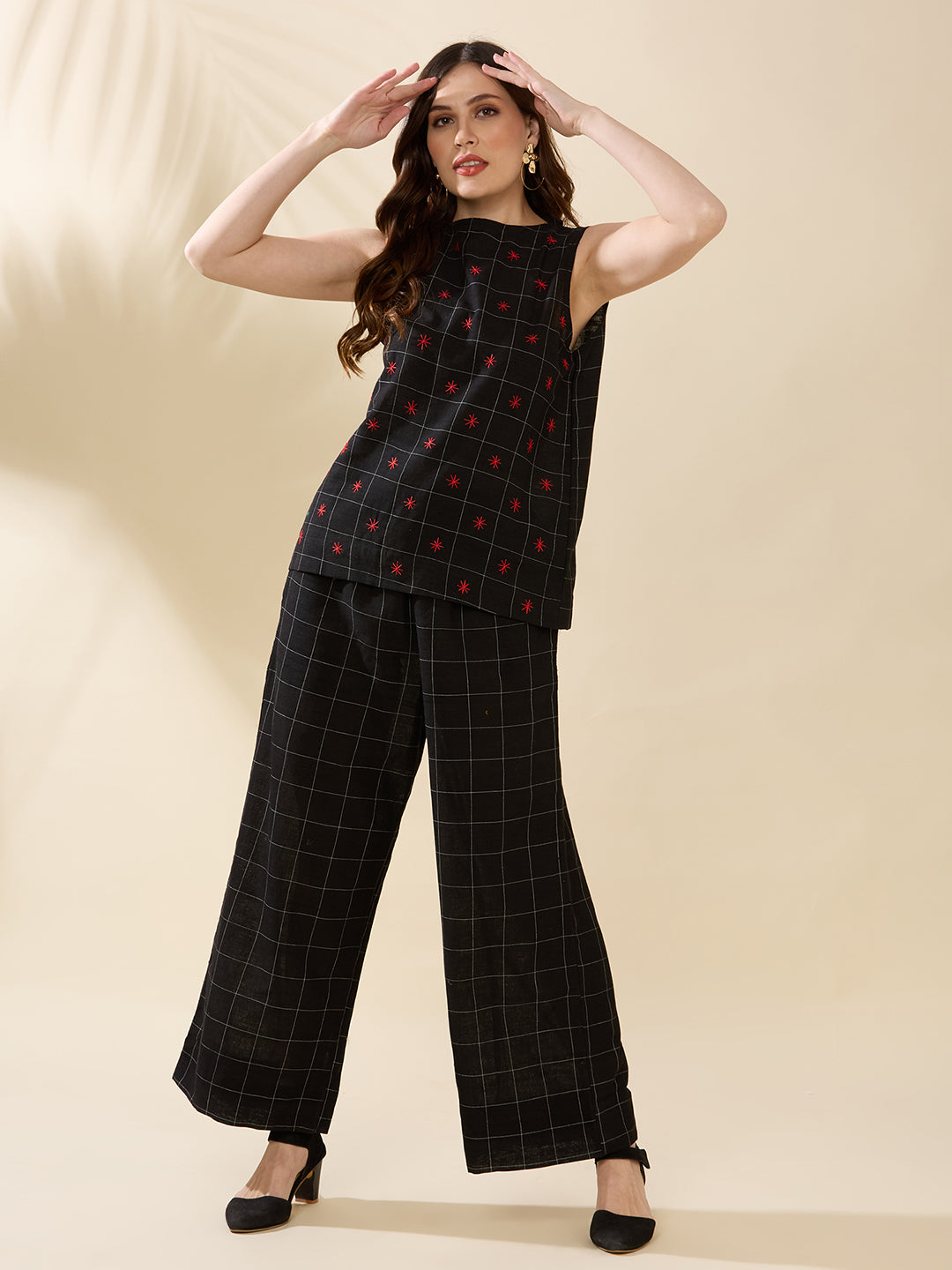 Black Handloom Coord Set