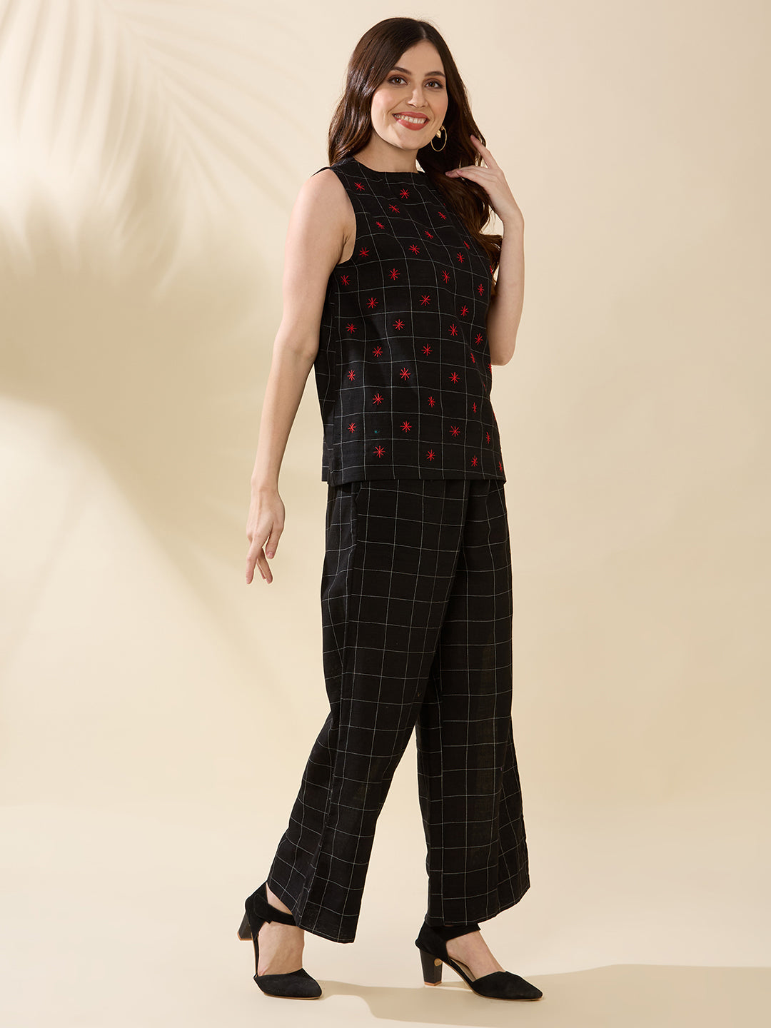 Black Handloom Coord Set