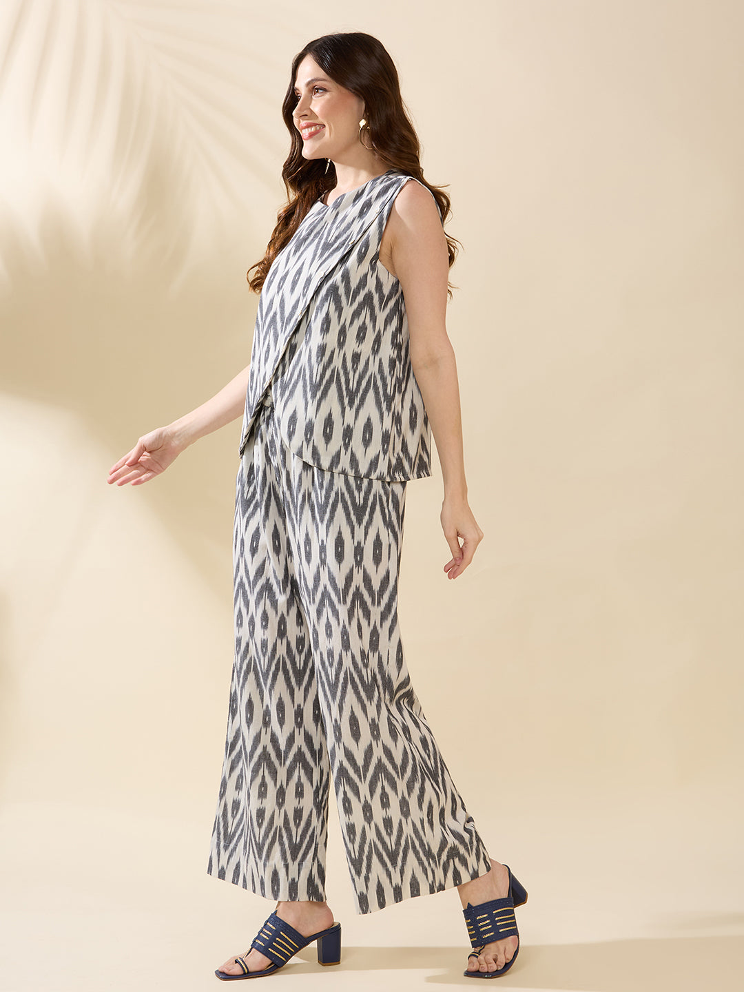 Grey Ikat Coord Set