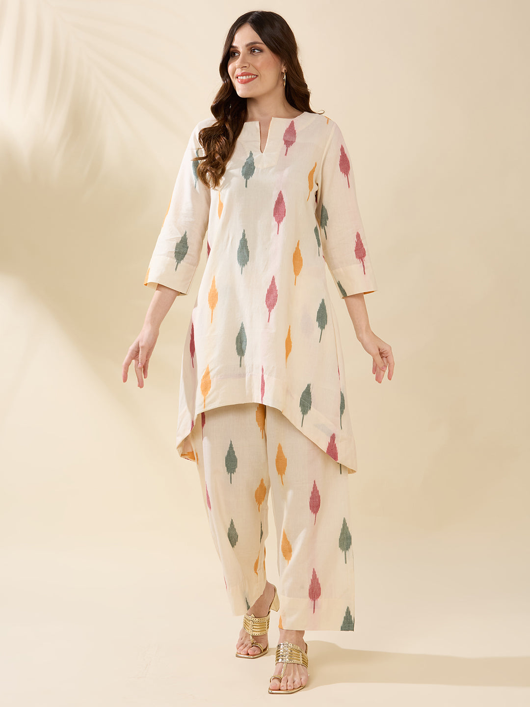 White Ikat Coord Set