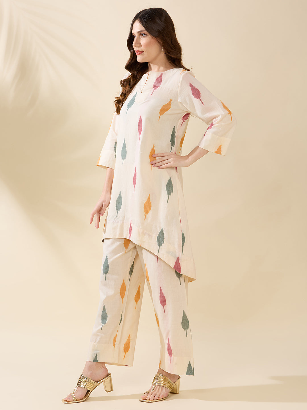 White Ikat Coord Set