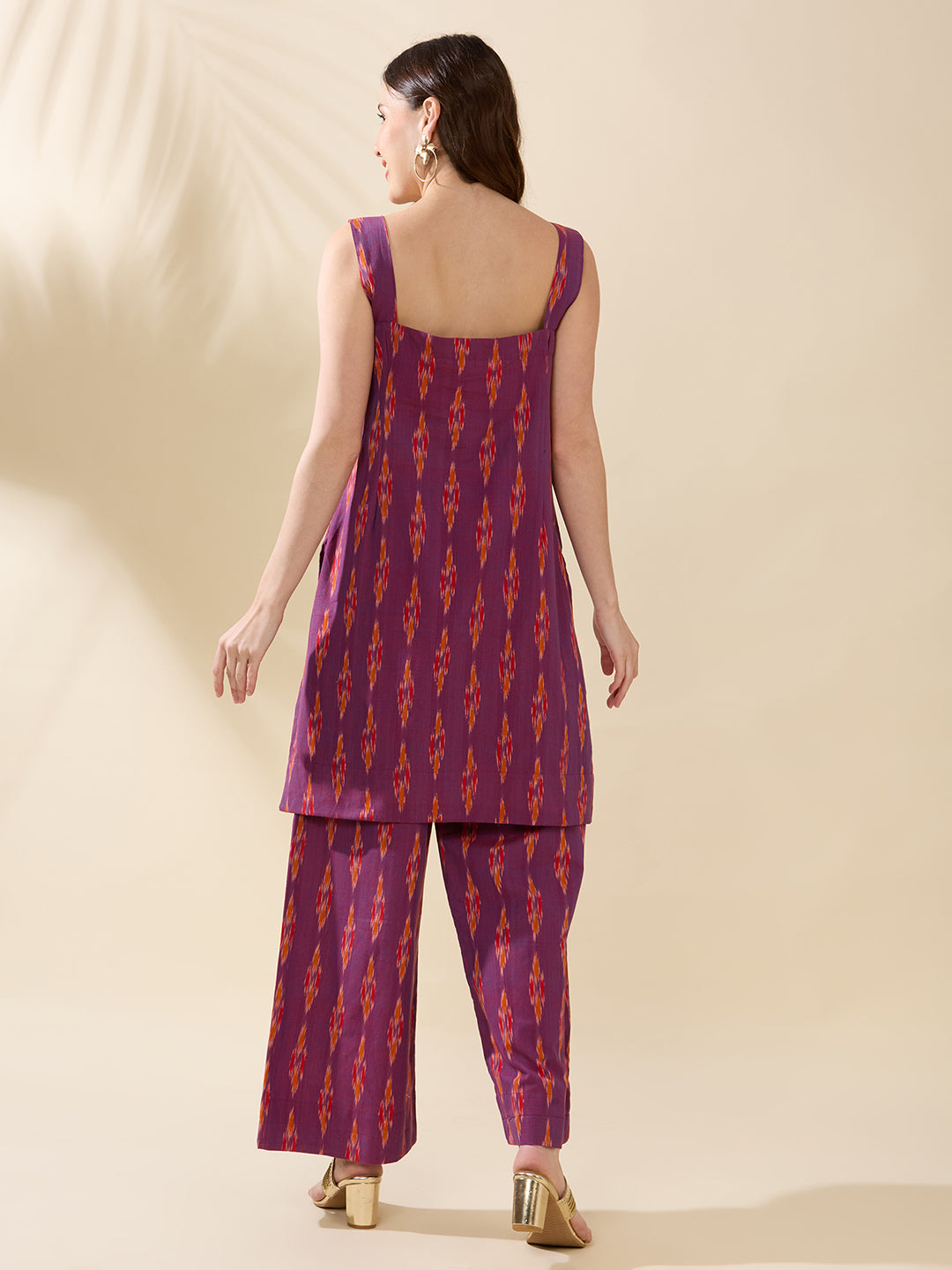 Purple Ikat Coord Set