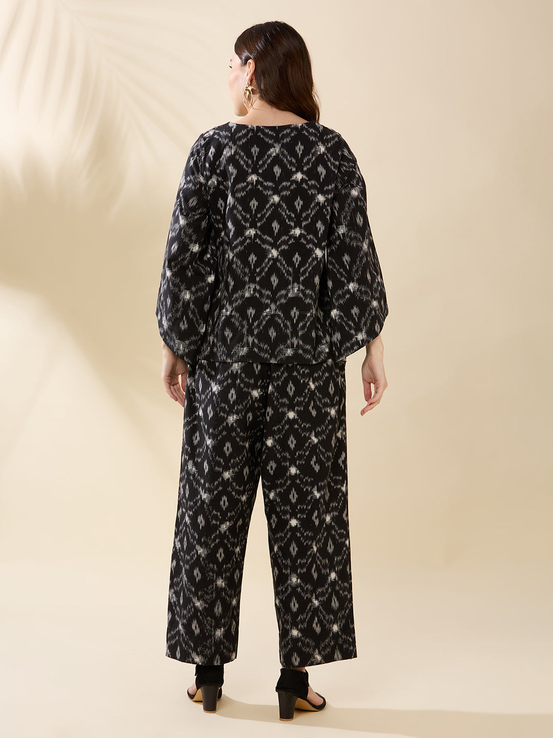 Black Ikat Coord Set