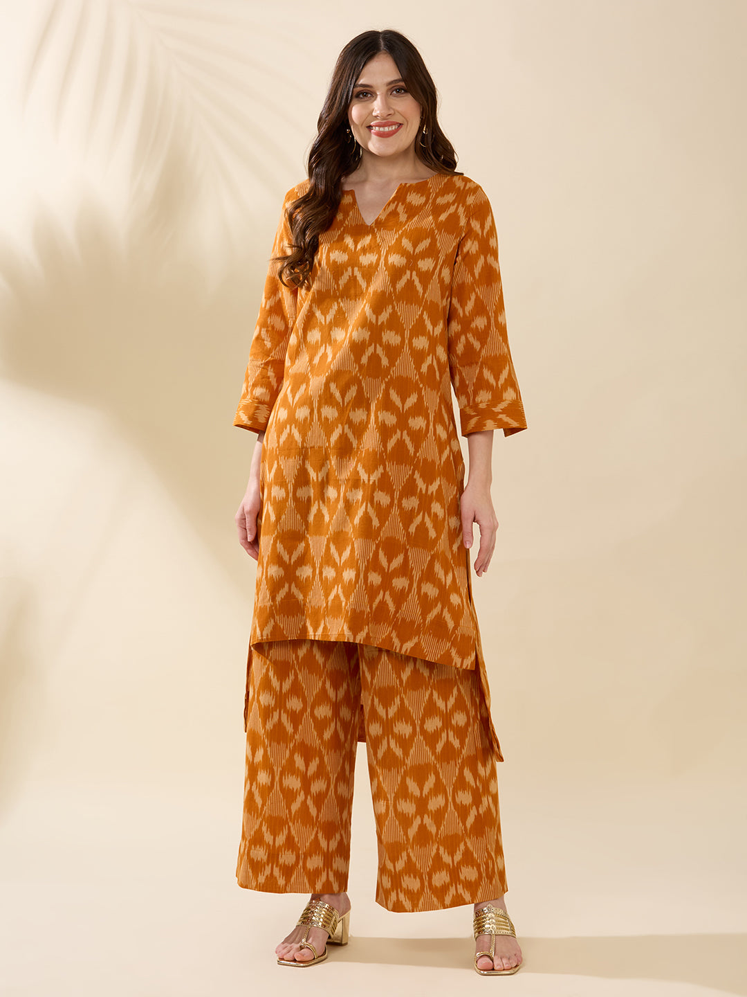 Marigold Ikkat Coord Set