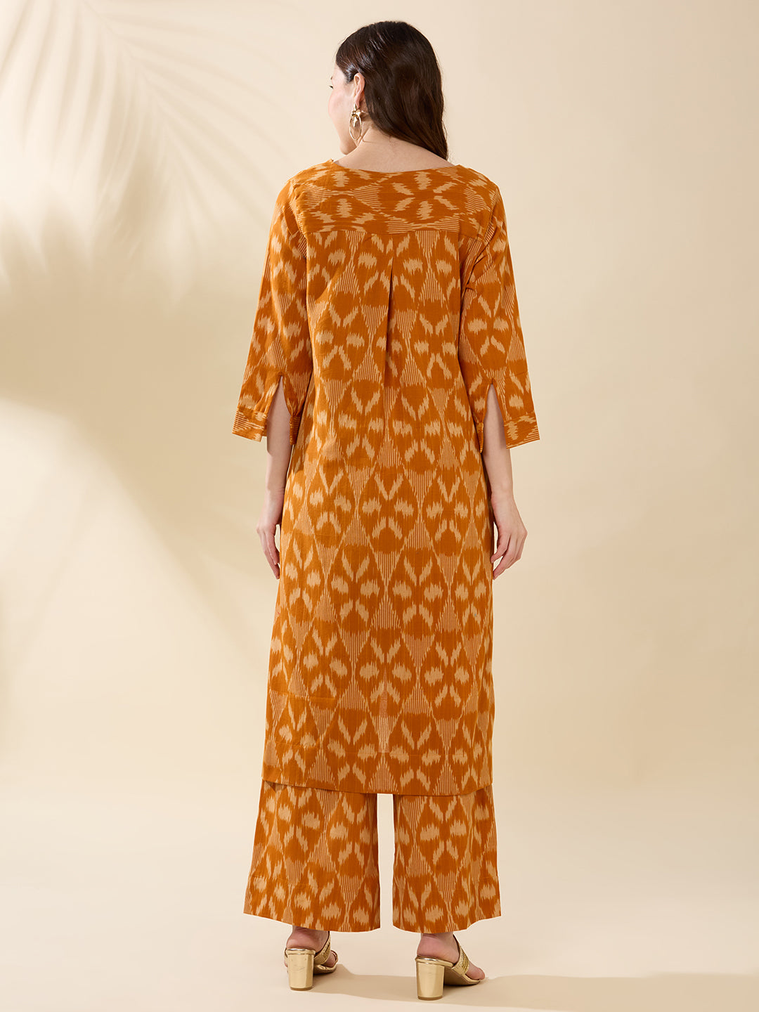 Marigold Ikkat Coord Set