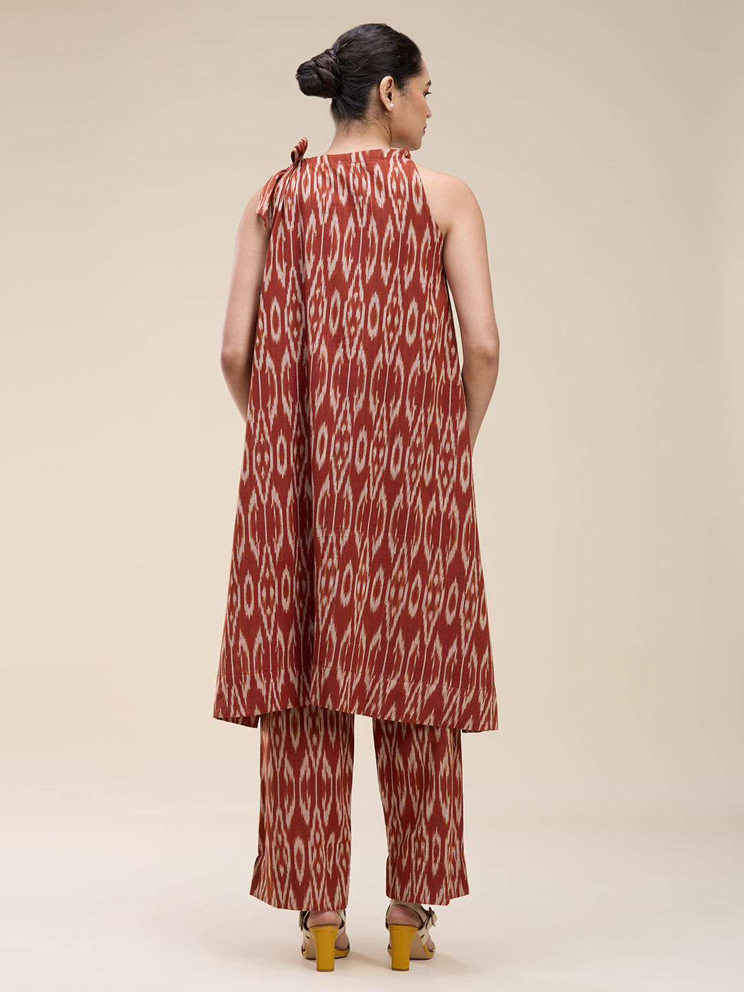 Brown Ikat Coord Set
