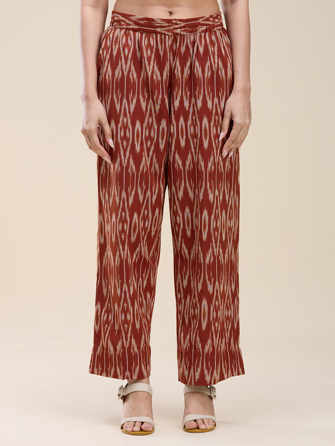 Brown Ikat Coord Set