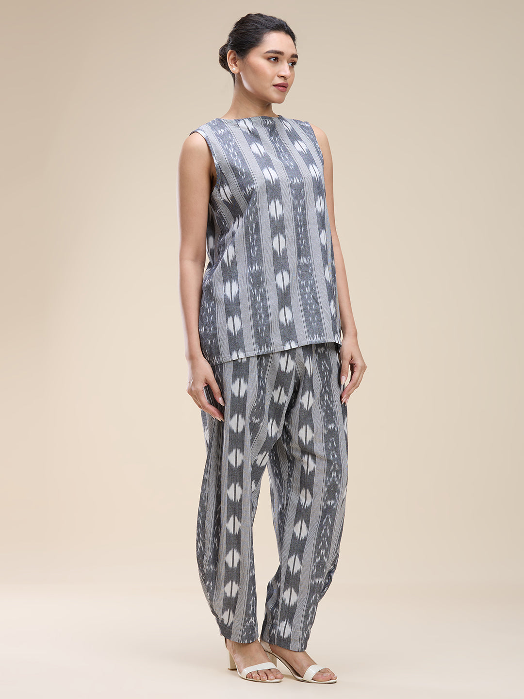 Grey Ikat Coord Set