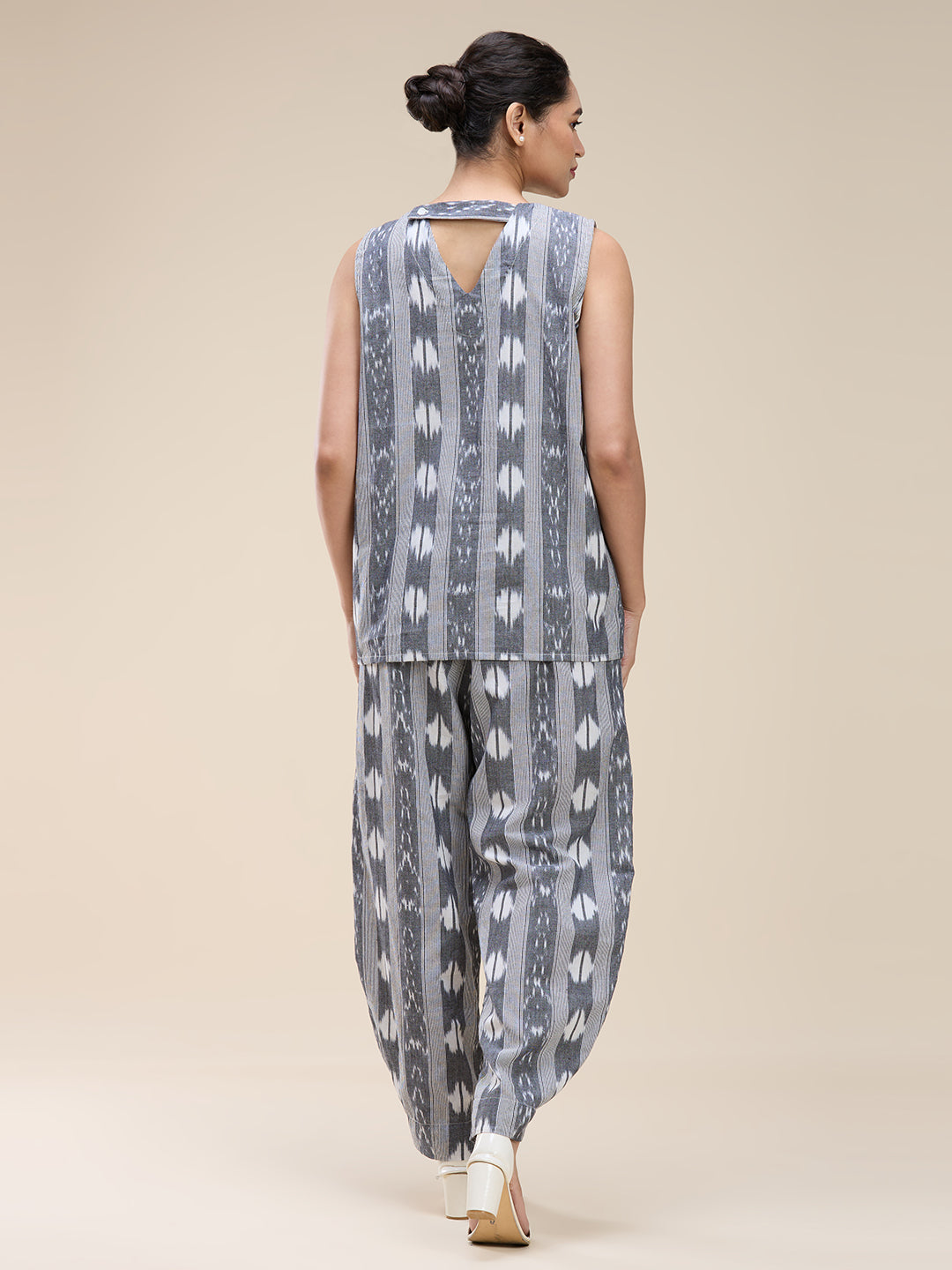 Grey Ikat Coord Set