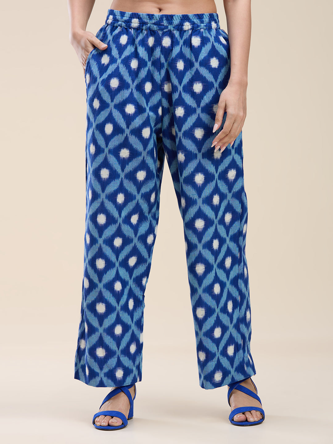 Blue Ikat Coord Set