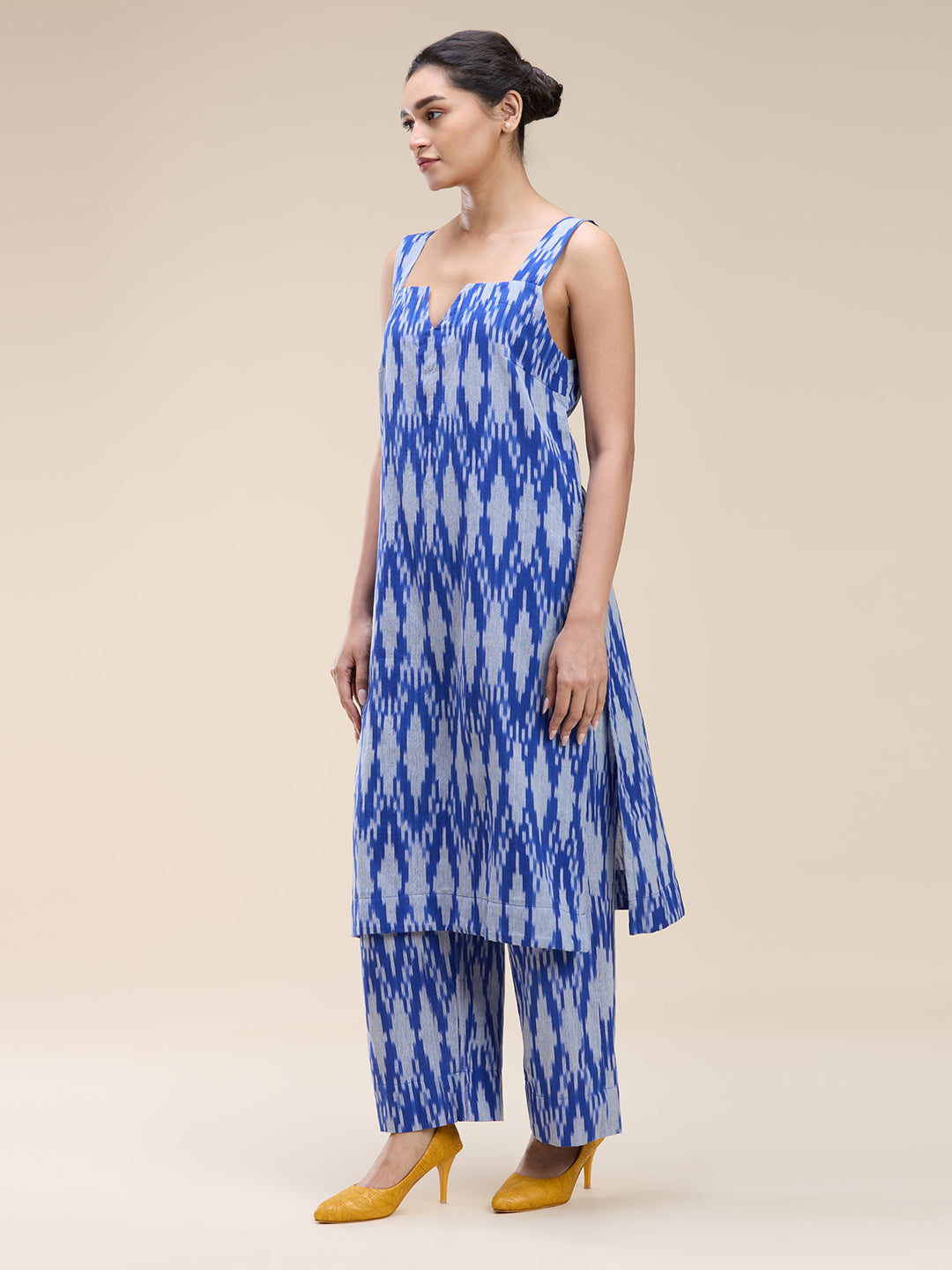 Indigo Blue Ikat Coord Set