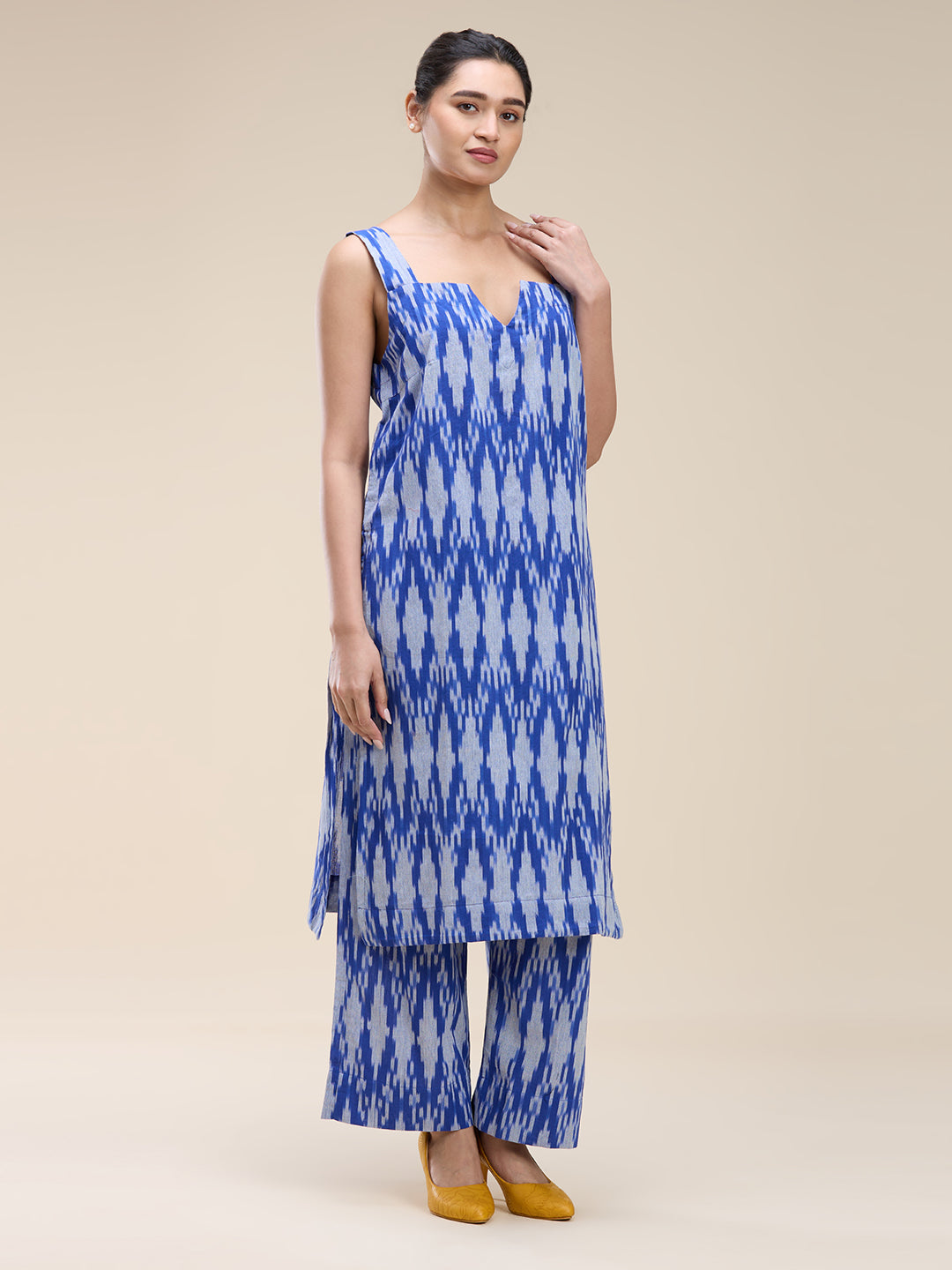 Indigo Blue Ikat Coord Set