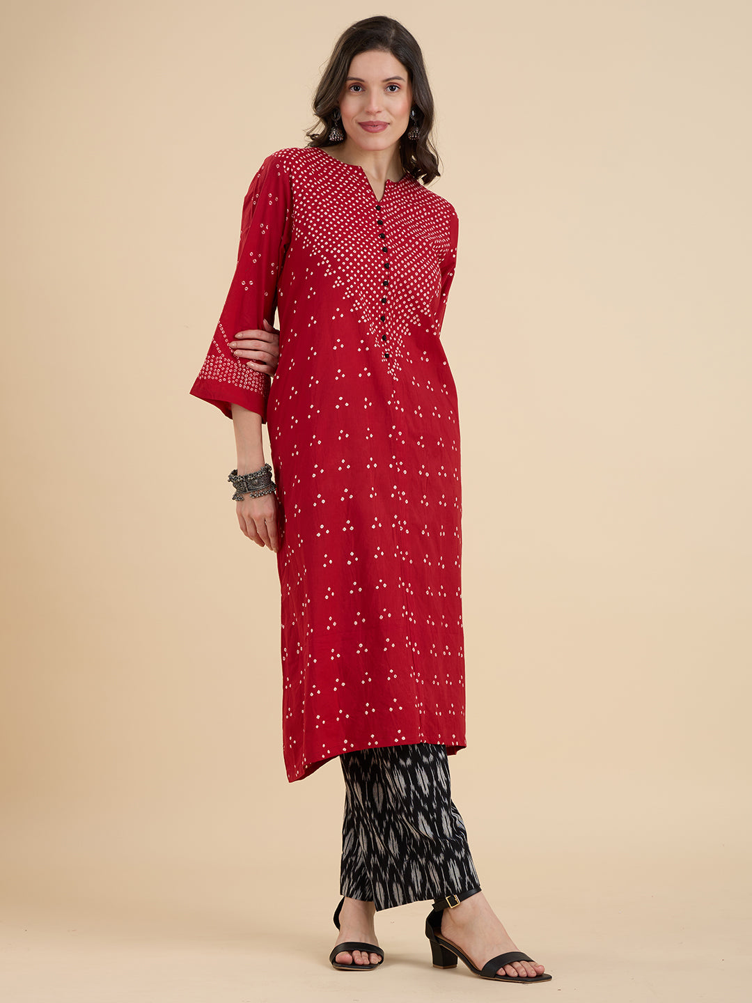 Bandhej Ikat Coord Set