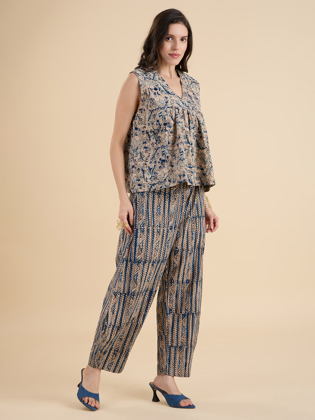 Indigo Kalamkari Coord Set