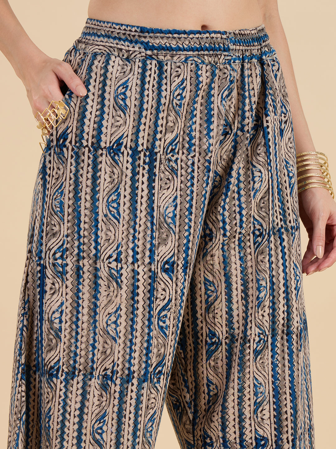 Indigo Kalamkari Coord Set