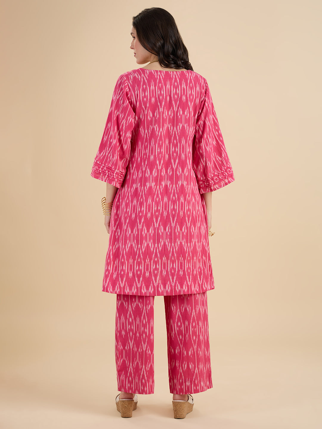 Pink Ikat Coord Set