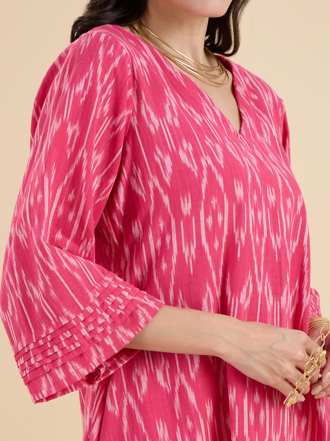 Pink Ikat Coord Set