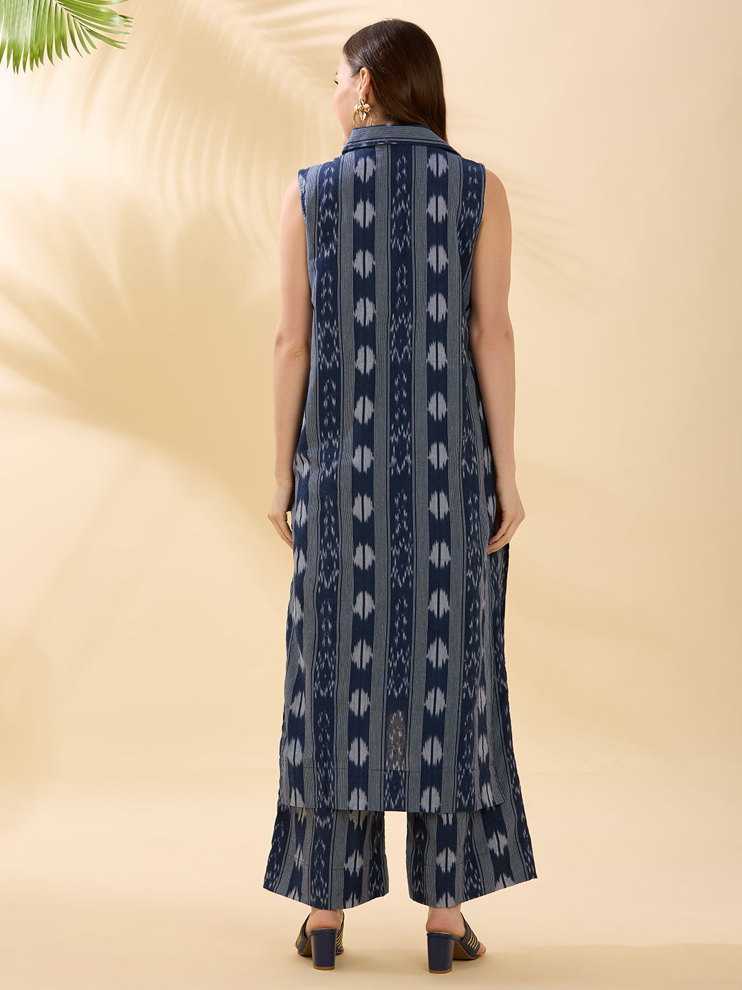 Navy Blue Ikat Coord Set