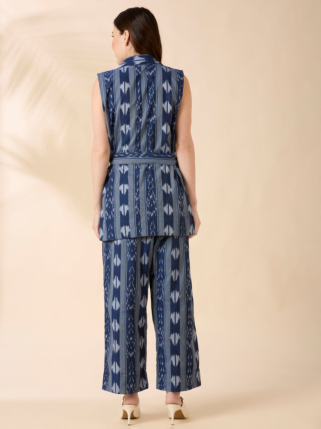 Navy Ikat Blazer Coord Set