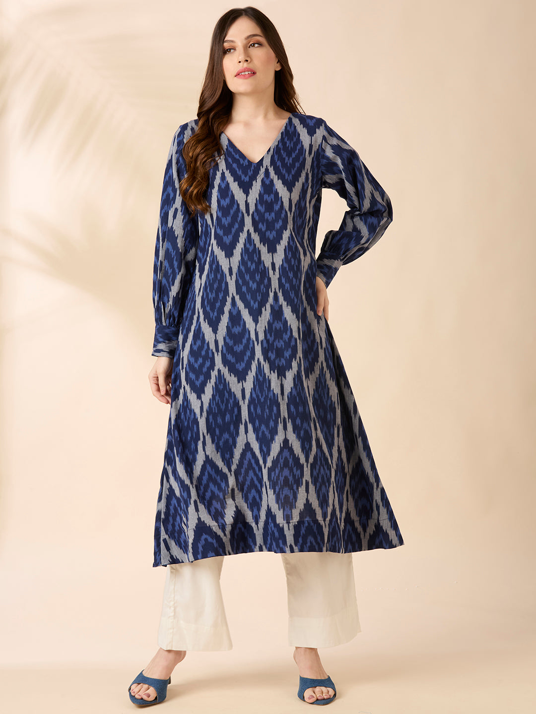 Night Leaf Ikkat Coord Set
