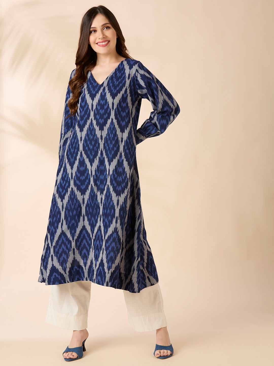 Night Leaf Ikkat Coord Set