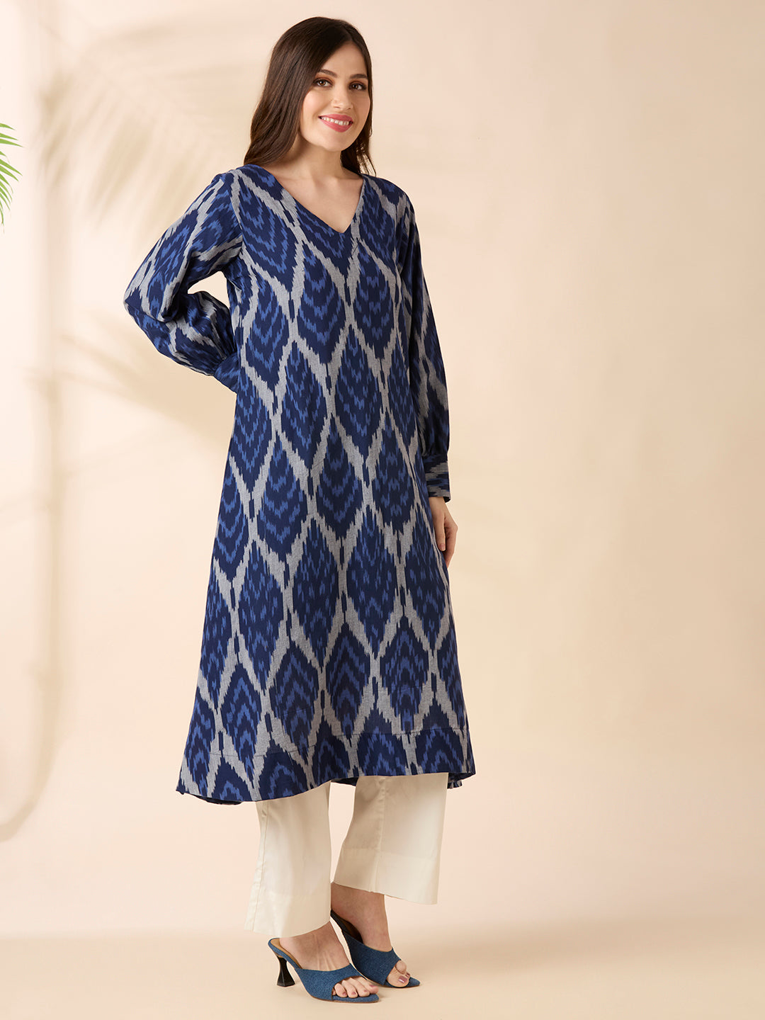 Night Leaf Ikkat Coord Set