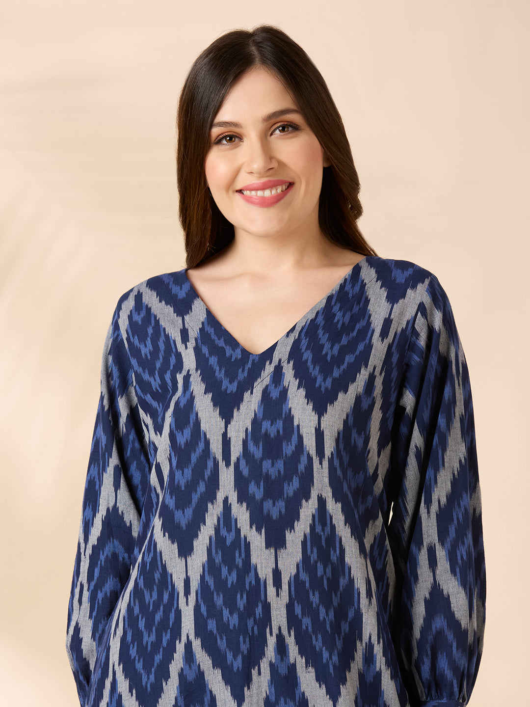 Night Leaf Ikkat Coord Set