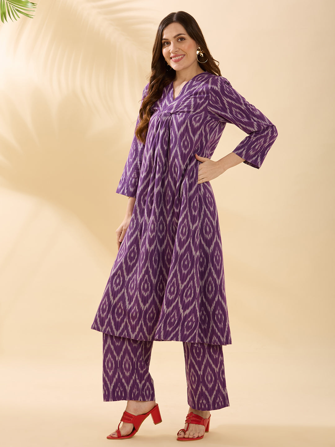 Pleated Ikat Coord Set