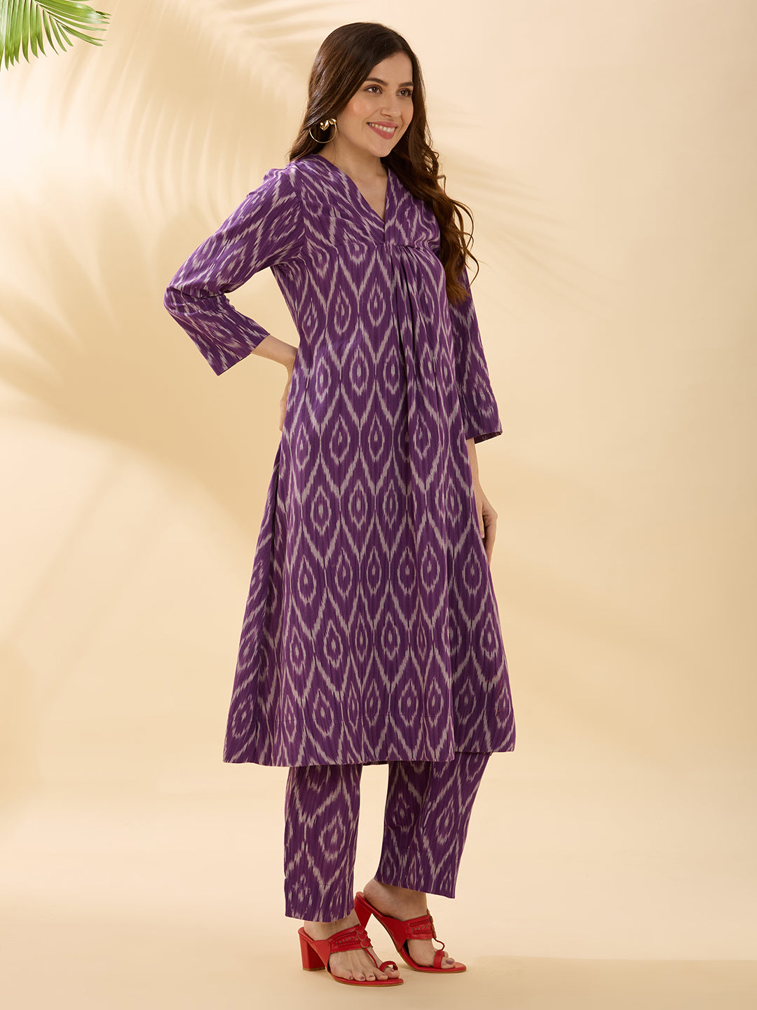 Pleated Ikat Coord Set