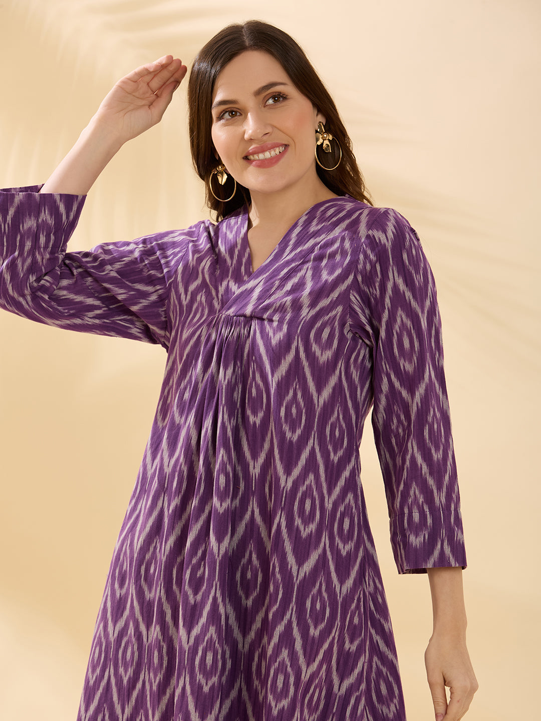 Pleated Ikat Coord Set
