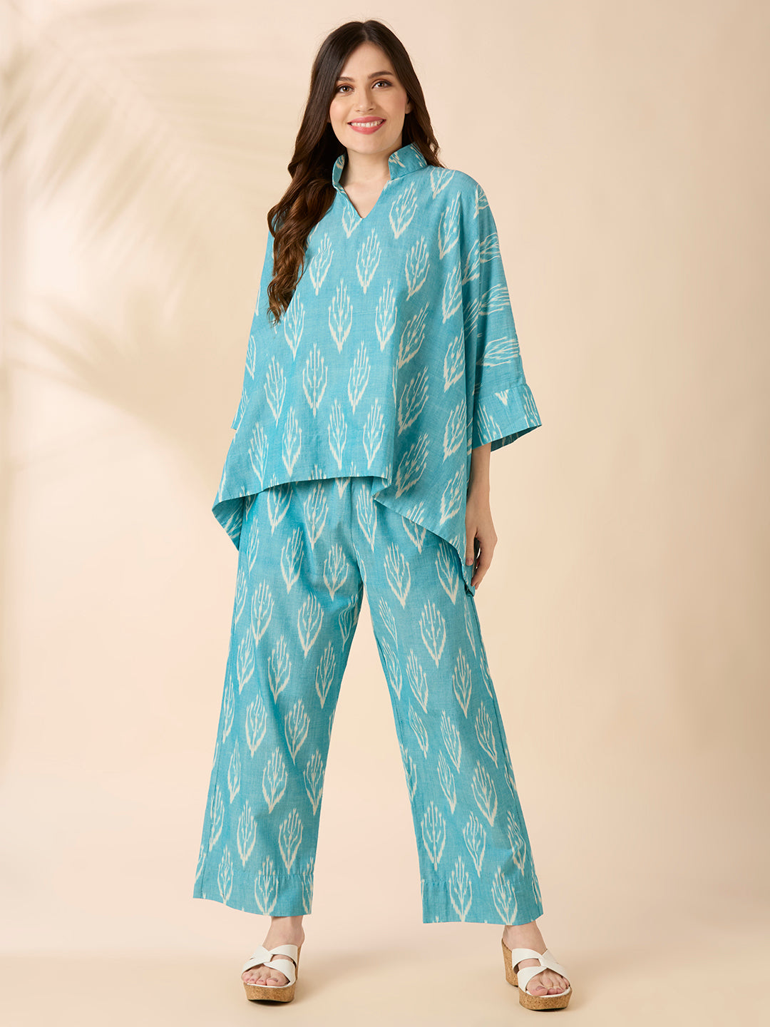 Blue Kaftan Coord Set