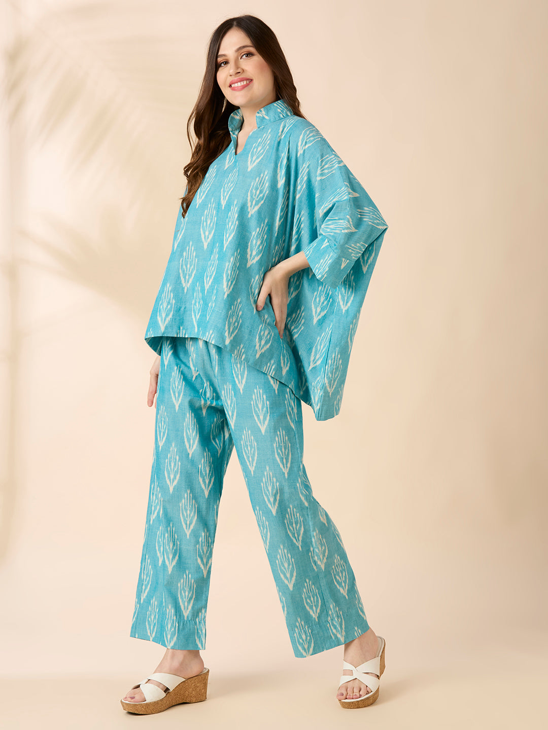 Blue Kaftan Coord Set