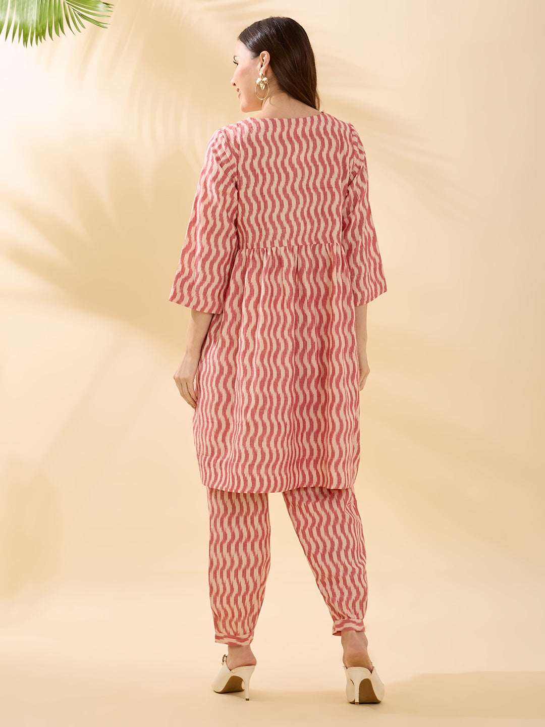 Pink Ikat Coord Set